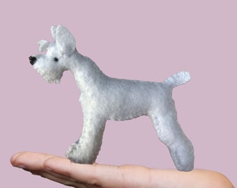 PNG Schnauzer Pattern | Felt Schnauzer Pattern - Schnauzer Plushie - Schnauzer Ornament - DIY Puppy Mobile - Cutting Machine - SVG