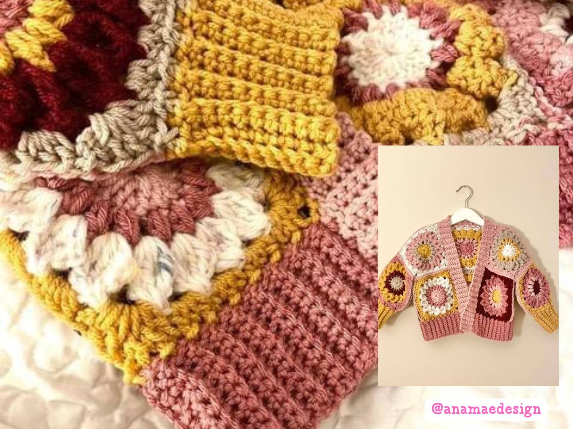BUNDLE Lil' Scrappi Cardi Crochet Pattern | Granny Square Cardigan