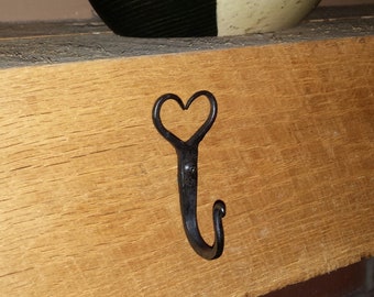 Hand Forged Heart Hook