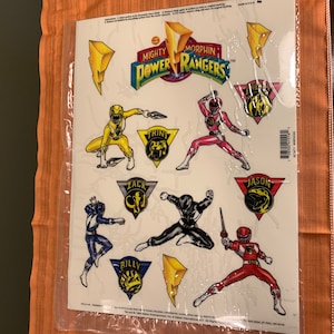 Mighty Morphing Power Rangers Saban window cling NOS