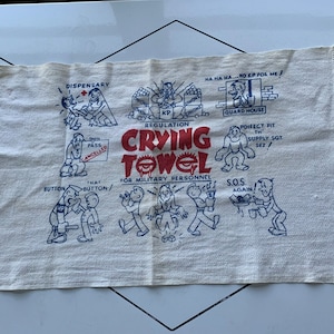 Regulation crying towel for military personnel hand or tea towel