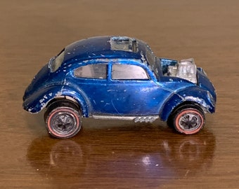 Hot Wheels blue custom Volkswagen redline VW bug beetle