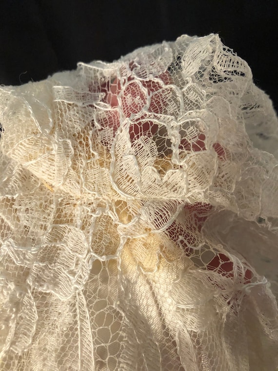 Vintage ivory lace overlay 50’s wedding dress - image 9