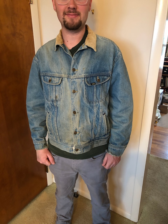 Vintage China Club Nyc 80's Distressed Denim Jacket Men's XL Vintage China Club Nyc 80's Distressed Denim Jacket Men's XL