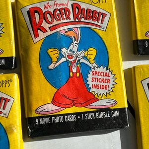 Who Framed Roger Rabbit Collector Cards Topps Wax Packs Lot of Five - Etsy