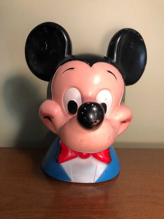 Mickey Mouse Walt Disney Productions Piggy Bank With Stopper Etsy