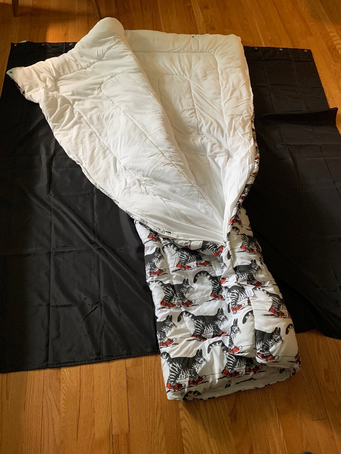 Klibban Cat Sleeping Bag Cozy Blanket 70s by Burlington Mills Etsy