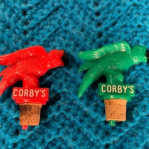 Corby’s Gin parrot bottle stopper pourers