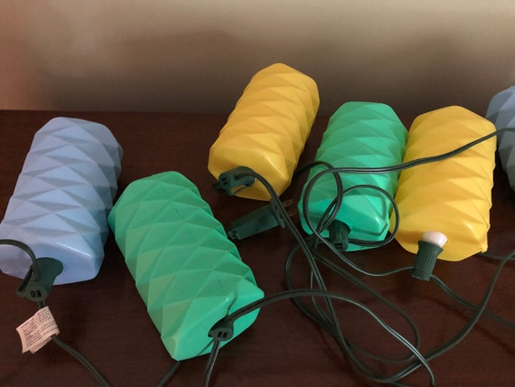 Unused Usa Vintage Party Patio Lanterns Blow Mold 13ft String