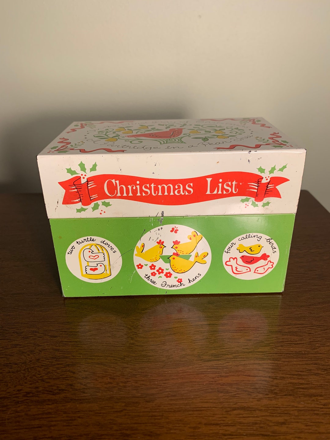 Twelve Days of Christmas Recipe Box Stylecraft Etsy
