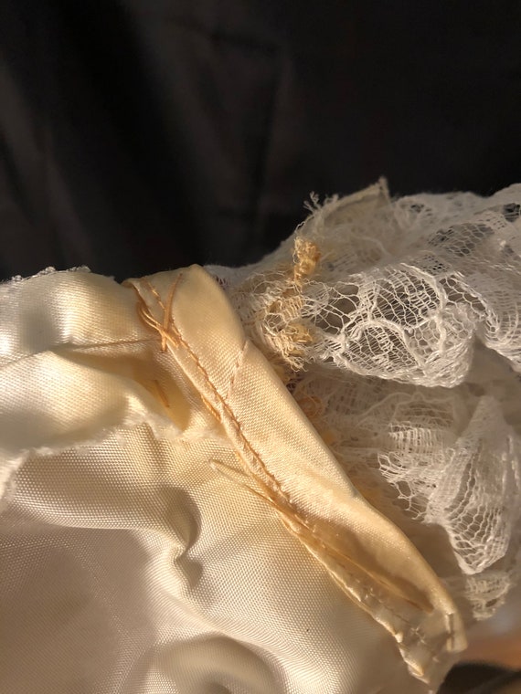 Vintage ivory lace overlay 50’s wedding dress - image 10