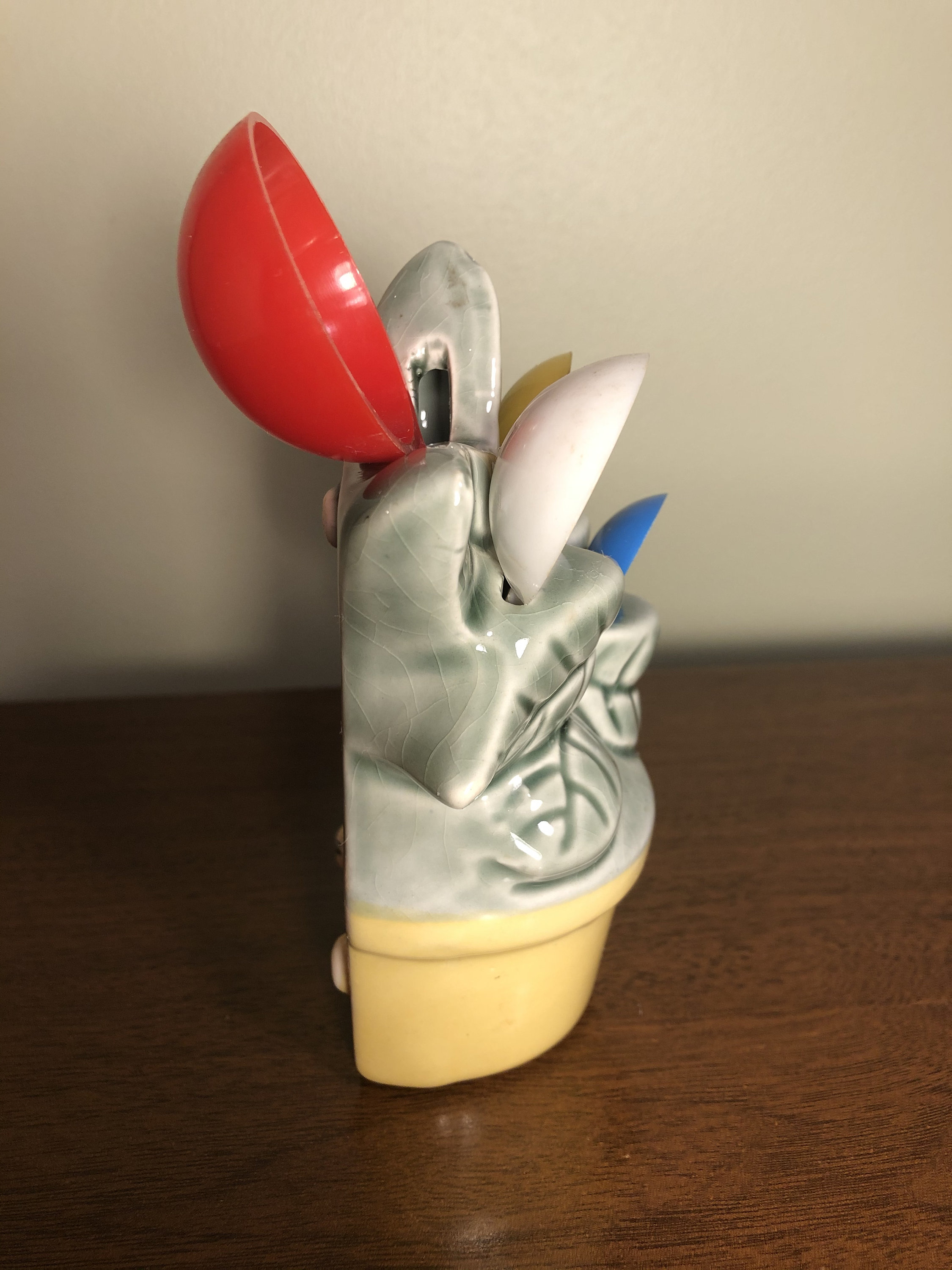 Vintage ceramic measuring spoon holder with spoons Cardinal Etsy