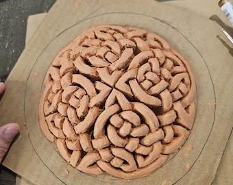 DIY Foam Sculpture Celtic Shield Knot Boss for Plastidip Shields