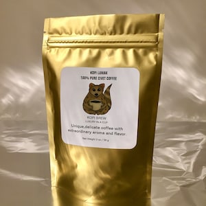 100% Pure Kopi Luwak Ground Coffee 2 oz (56 g)
