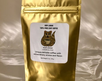 Café moulu 100 % pur Kopi Luwak 2 oz (56 g)