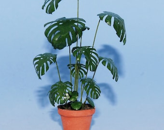 1:12 scale * 1 inch scale Dollhouse Miniature-Monstera Plant