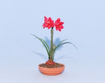 1:12 scale * 1 inch scale dollhouse miniature-Amaryllis Plant