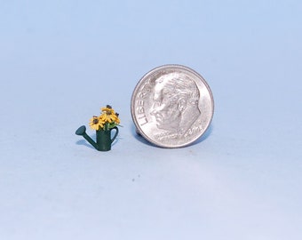 1:48 scale * 1/4 inch scale dollhouse miniature-Black Eyed Susan flowers in a pitcher