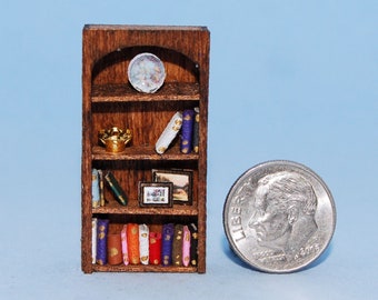1:48 scale * 1/4 inch scale dollhouse miniature-Arched Bookcase