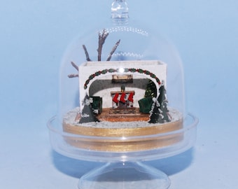 1:144 scale * 1/144th inch scale dollhouse miniature-Christmas Roombox