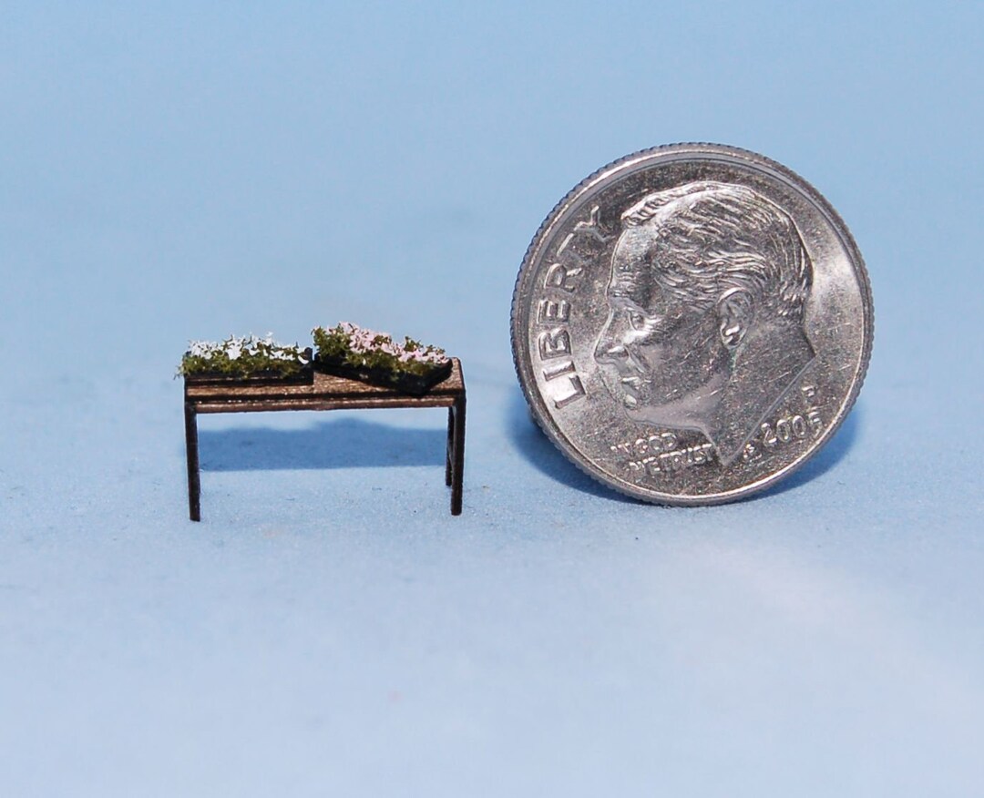 1:144 Scale 1/144th Inch Scale Miniature-potting Table & Planting Flats ...