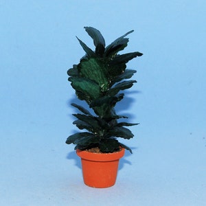 1:12 scale * 1 inch scale dollhouse miniature-Fiddle Leaf Fig Plant