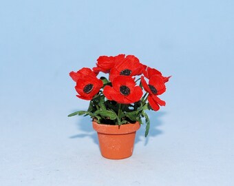 1:12 scale * 1 inch scale miniature-Poppies
