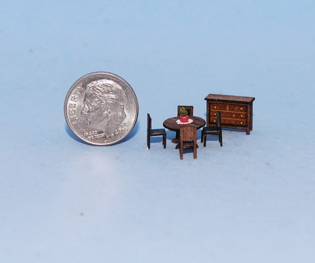 1:144 Scale 1/144th Inch Scale Dollhouse Miniatures-the Chelsea Dining ...