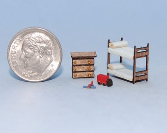 1:144 scale * 1/144th inch scale dollhouse miniature-Tommy's bedroom