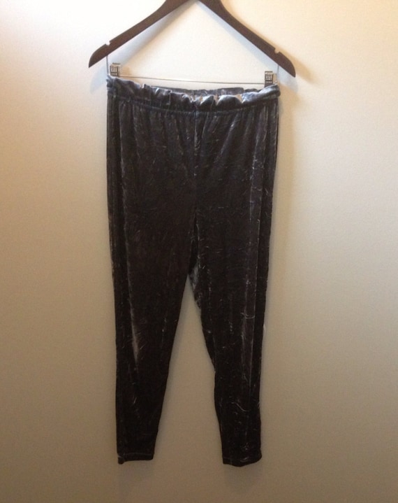 Vintage Crushed Velvet Green Pants