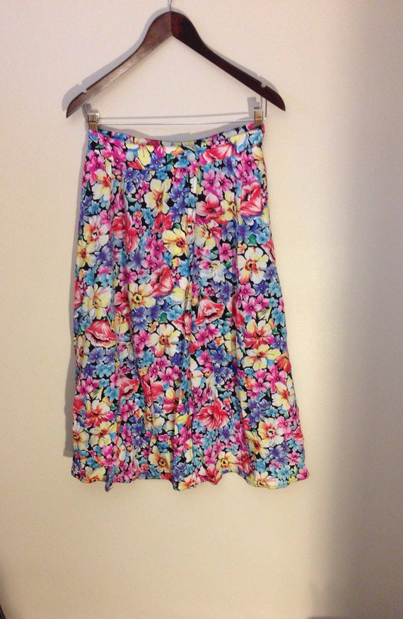 Vintage LizWear Floral Skirt