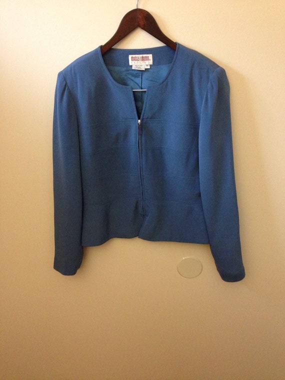 Baby Blue Silk Blazer