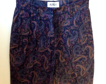 Vintage Paisley High Waisted Shorts