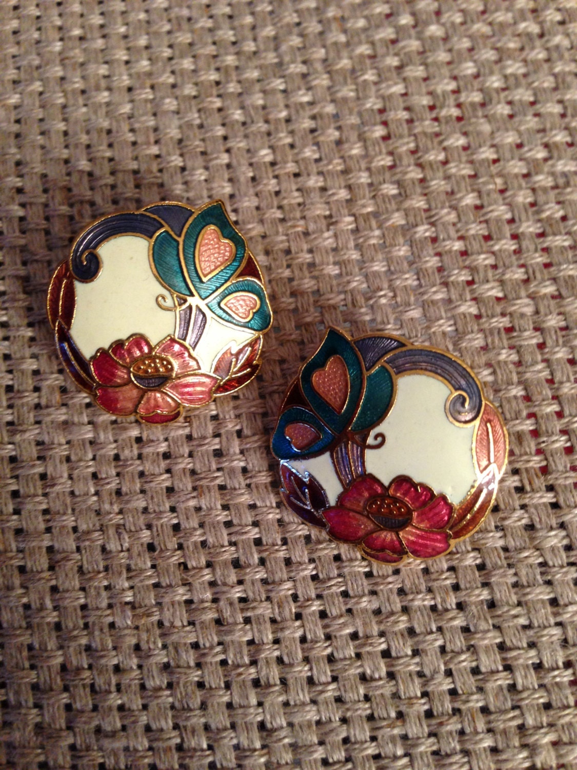 Vintage Flower Earrings - Etsy