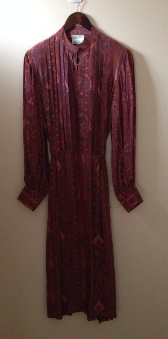 Vintage Silk Paisley Dress
