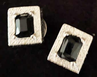 Cufflinks Perfect Size NEVER WORN Vintage Black Onyx and Silver #471