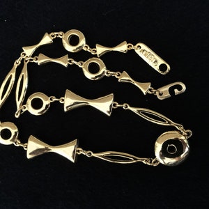 High Shine Polish Tisi Gold Necklace Top Quality NEVER WORN Vintage #444
