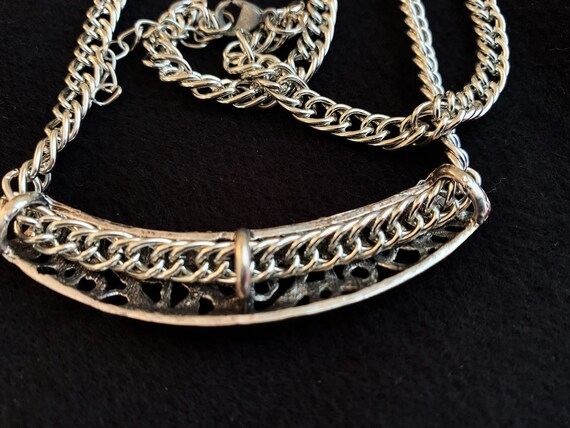 Silver Slider ADJUSTABLE Scrollwork Necklace 18 t… - image 7