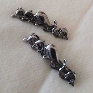 Set van 2 lieve VINTAGE kleine walvis haarspeldjes cadeau voor kinderen #439 j