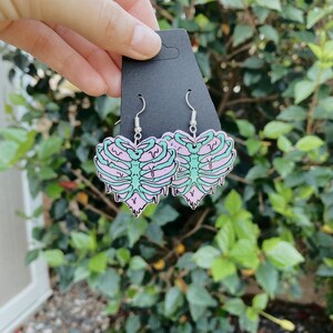 Skeleton Heart Earrings
