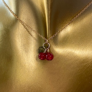 Cherry Necklace | Gold