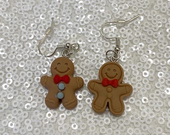 Christmas Gingerbread Man Earrings