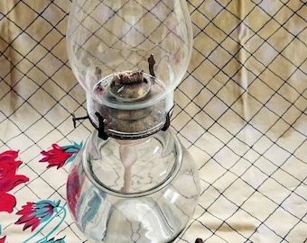 Vintage Oil Lamp with Electric Outlet option