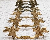 Vintage French Provincial Drawer Handles Set of 7 - H3