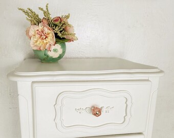 Vintage White French Provincial Petite Lingerie Chest