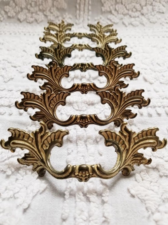 Vintage French Provincial Drawer Handles Set Of 6 H2 Etsy
