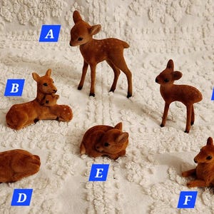 Miniature Flocked Deer / Fawn