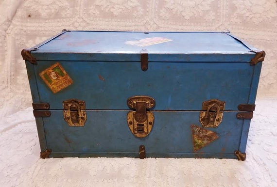vintage doll trunk