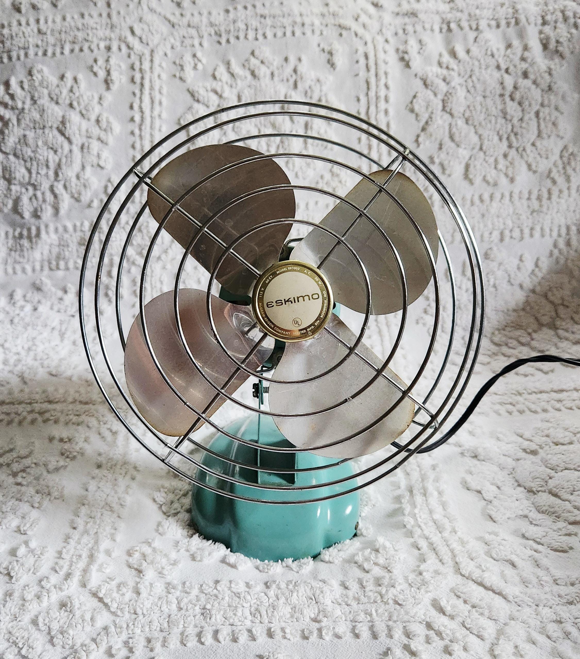 Vintage Blue Eskimo Fan - Etsy