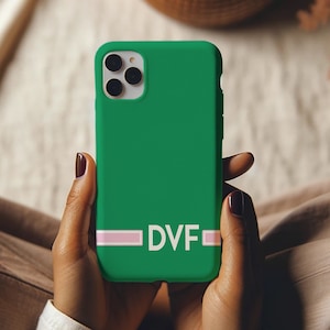 Gepersonaliseerde eerste monogram telefoonhoesje naam initialen iPhone 16 15 Pro Max 14 13 hoesje aangepaste stevige beschermhoes op maat gemaakt cadeau voor haar